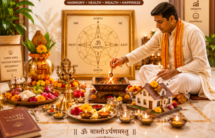 Sacred Vastu mandala and rituals